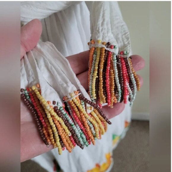 Farm Rio Maxi Embroidered White Skirt size M - Picture 4 of 8